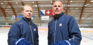 Das Trainerduo Michael Liniger (links) und Peter Andersson betreut die GCK Lions schon die dritte Saison. (Bild: zvg)